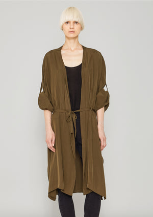 KIMONO - SILKY CUPRO khaki - BERENIK