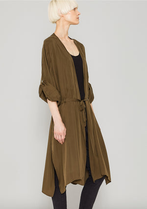 KIMONO - SILKY CUPRO khaki - BERENIK