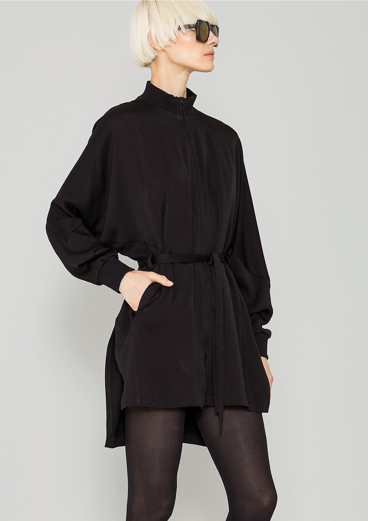 JACKET/DRESS - HEAVY DRAPING black - BERENIK
