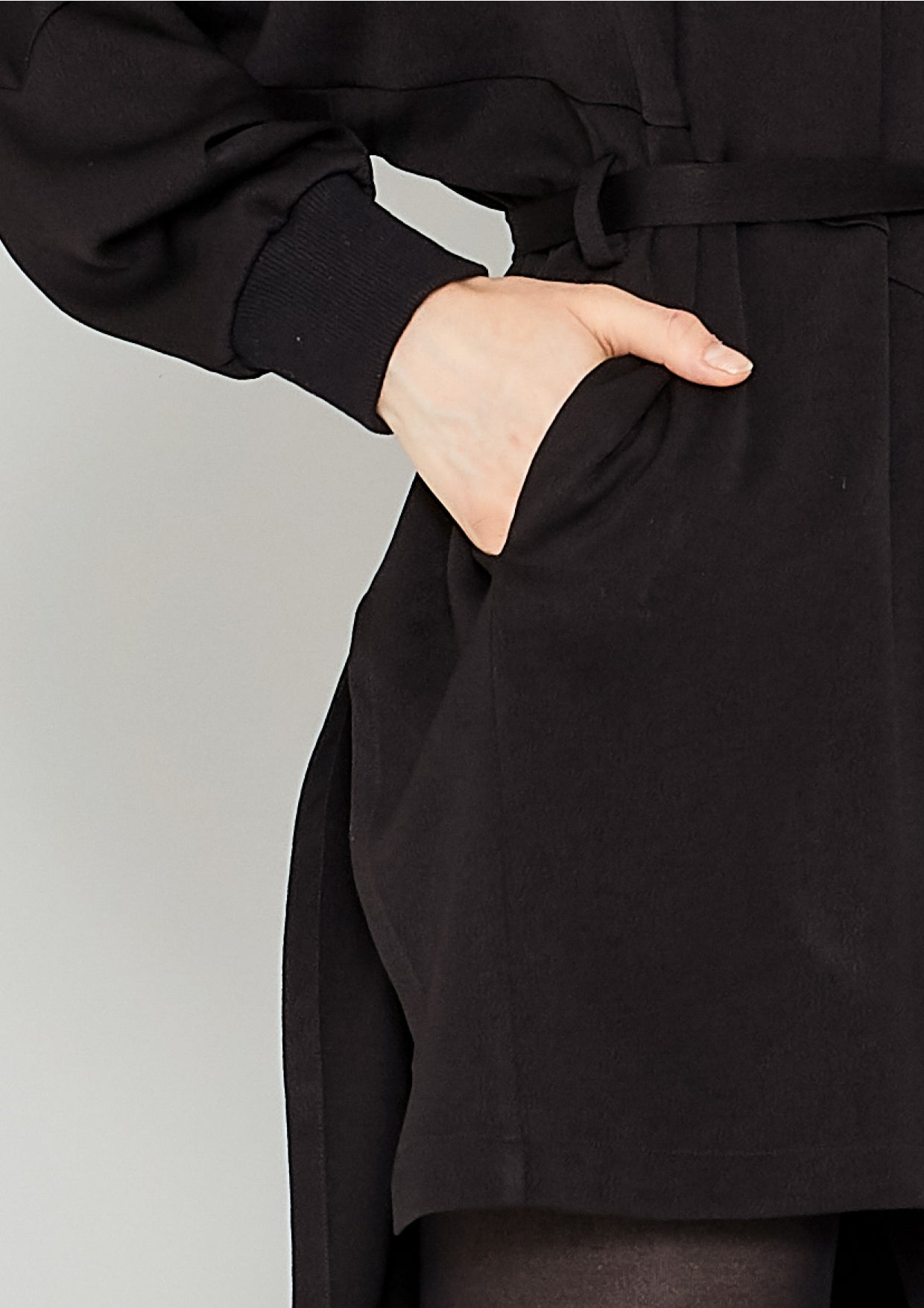 JACKET/DRESS - HEAVY DRAPING black - BERENIK