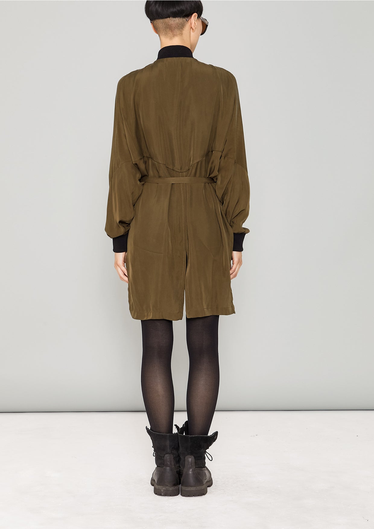 JACKET/DRESS - SILKY CUPRO khaki - BERENIK