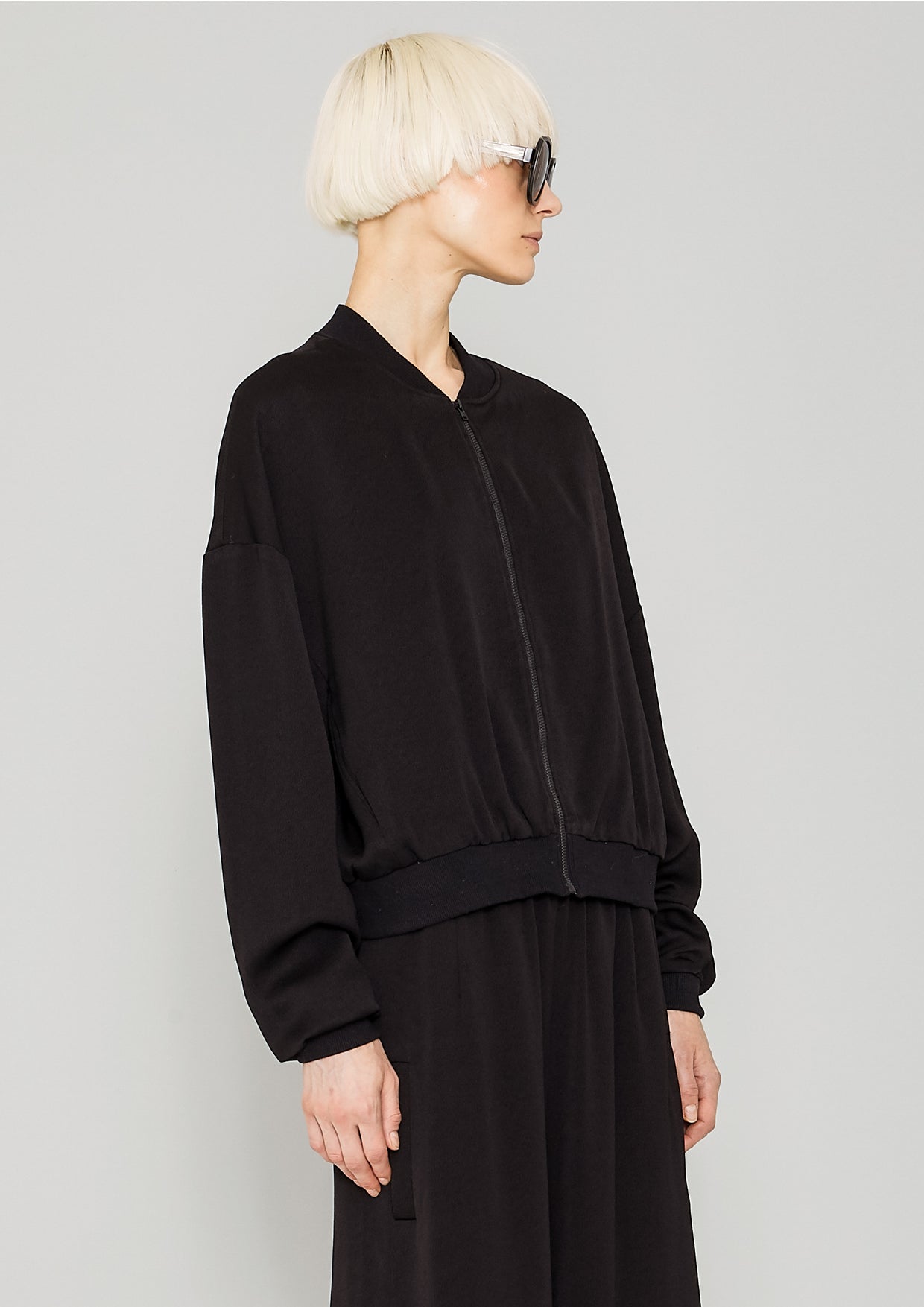 BOMBER JACKET - HEAVY DRAPING black - BERENIK