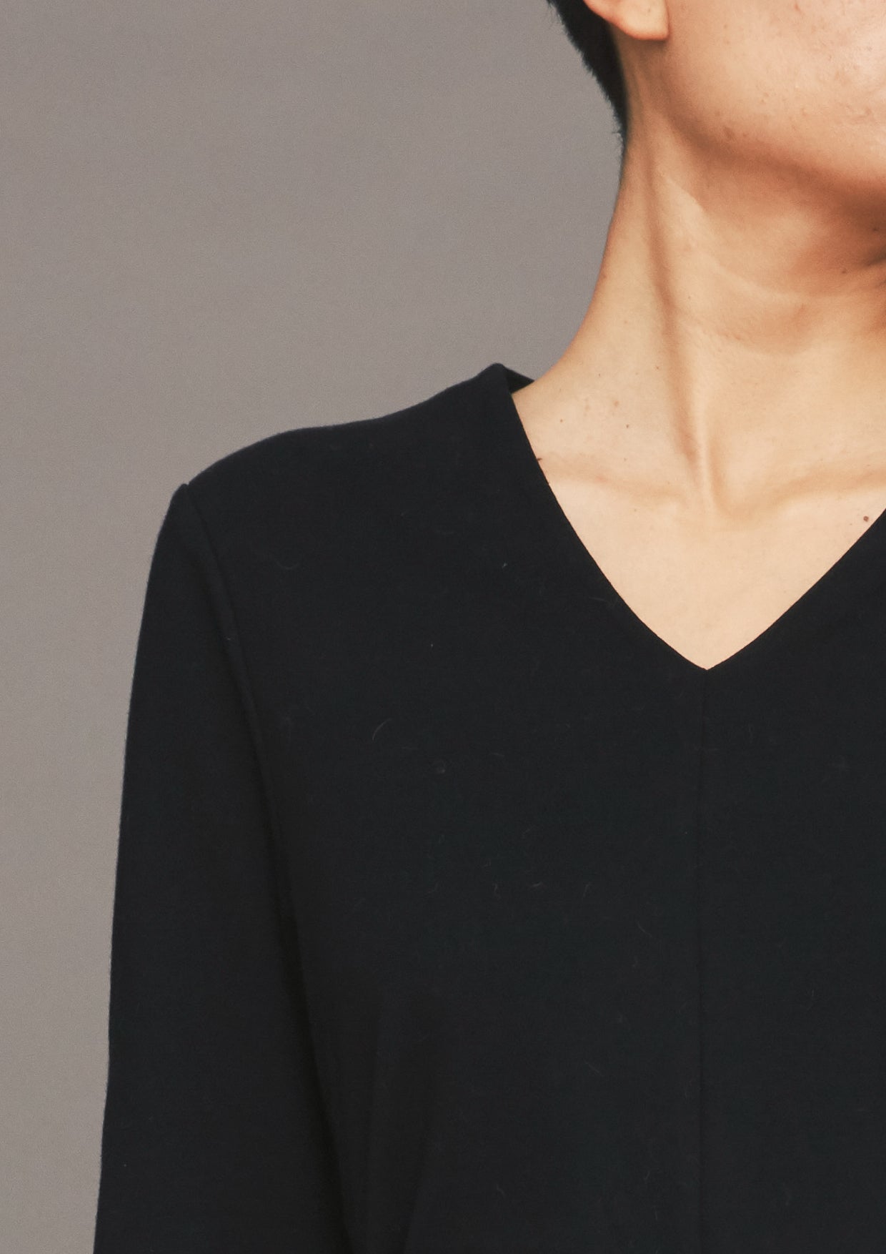 SHIRT LONG SLEEVE - COTTON JERSEY black - BERENIK