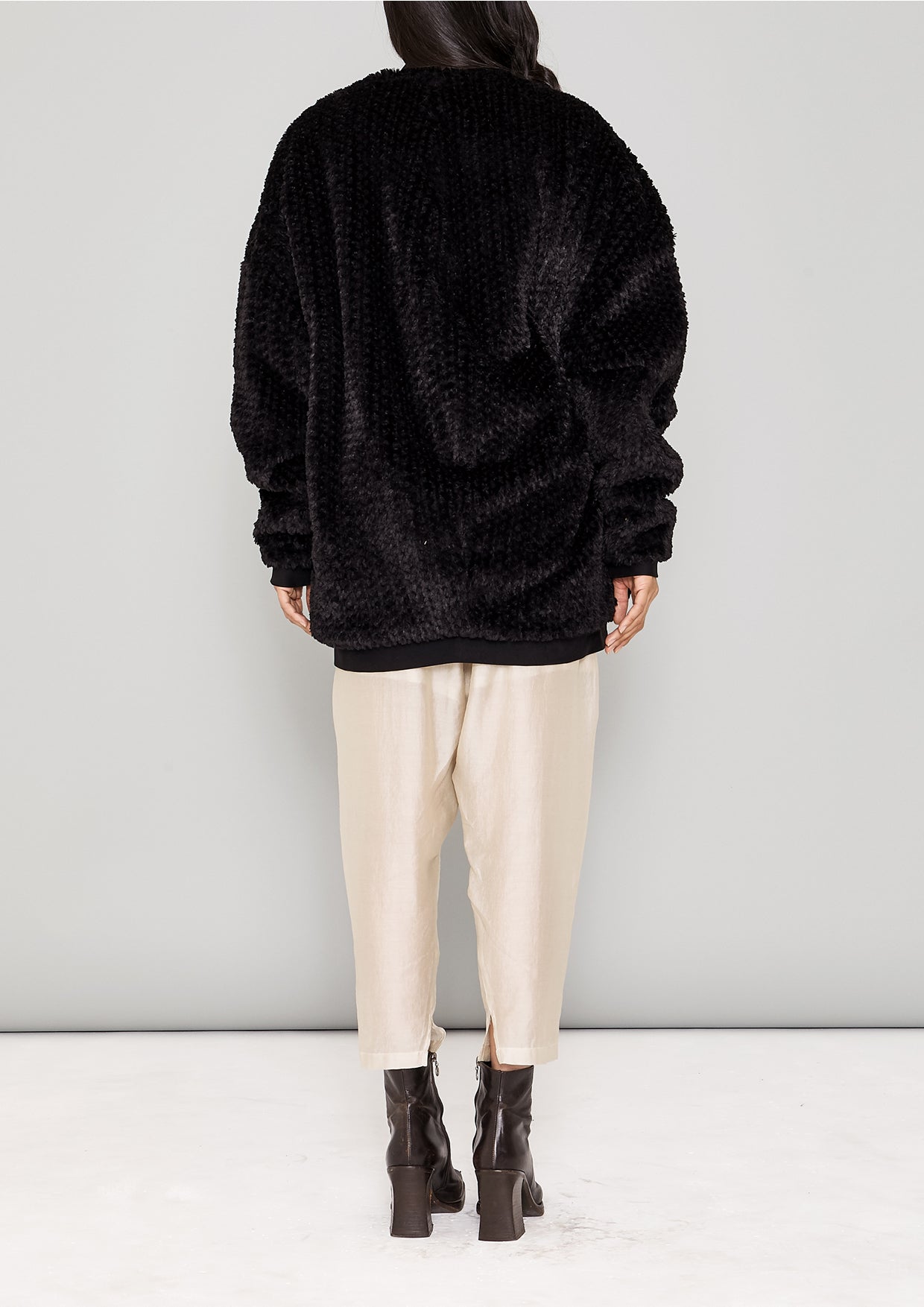 PILOT JACKET - FAUX FUR black - BERENIK