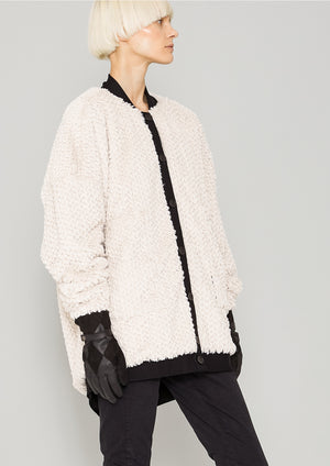 PILOT JACKET - FAUX FUR ivory - BERENIK