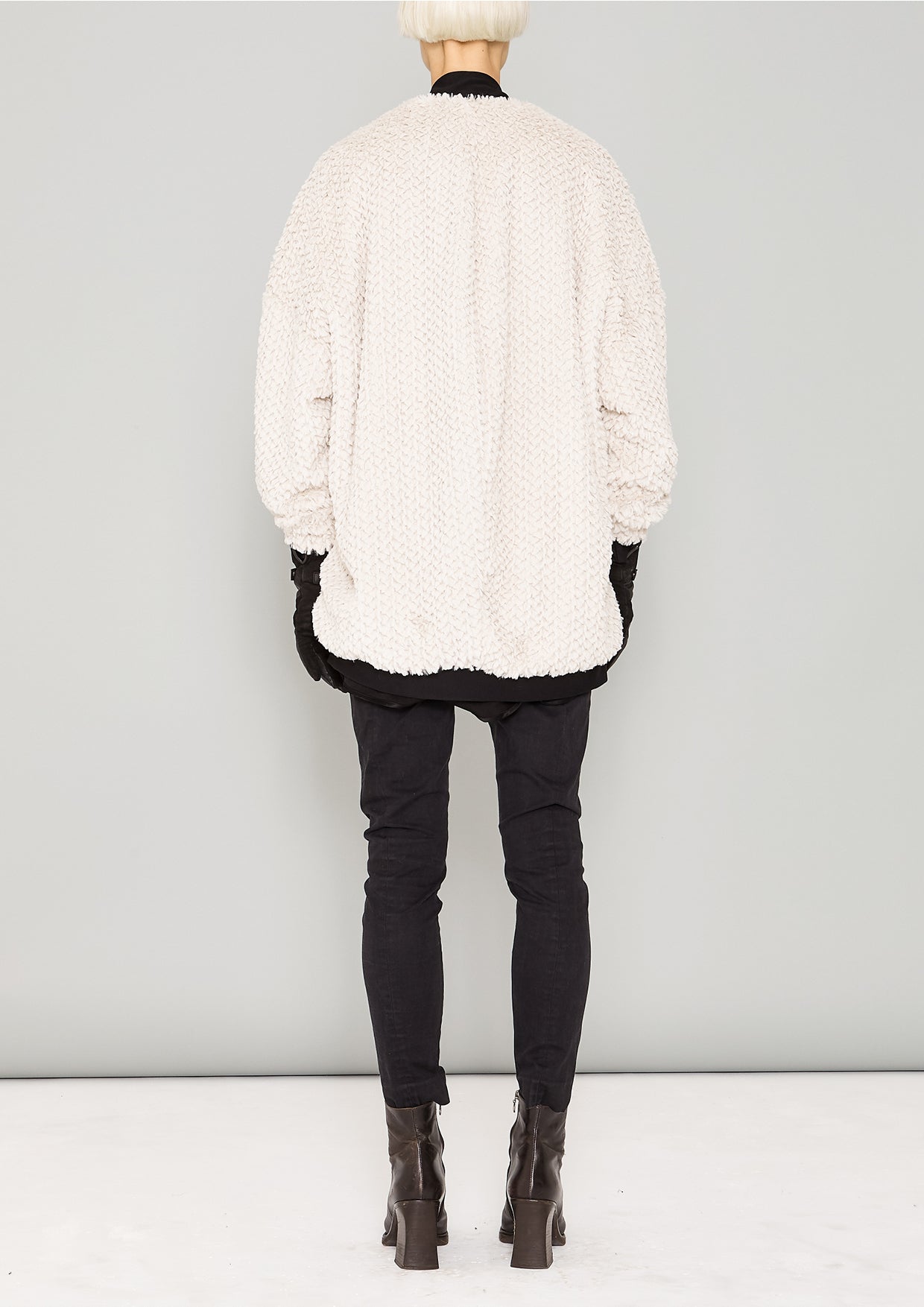 PILOT JACKET - FAUX FUR ivory - BERENIK