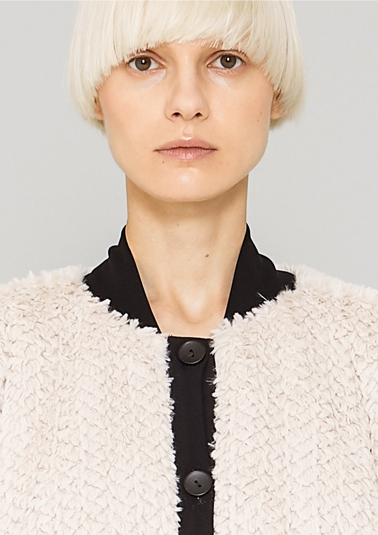 PILOT JACKET - FAUX FUR ivory - BERENIK