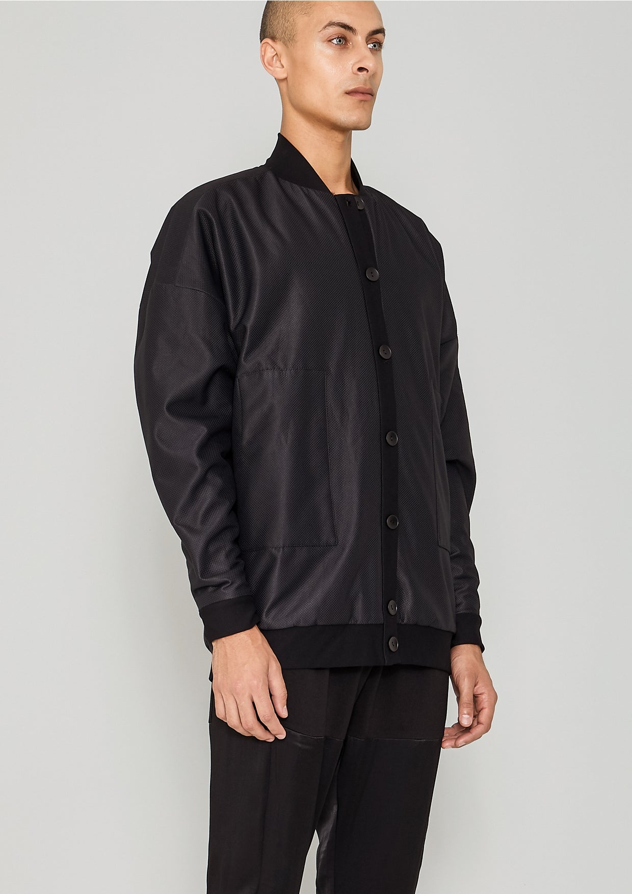 PILOT JACKET - WEATER CLOTH black / FUR LINING black - BERENIK