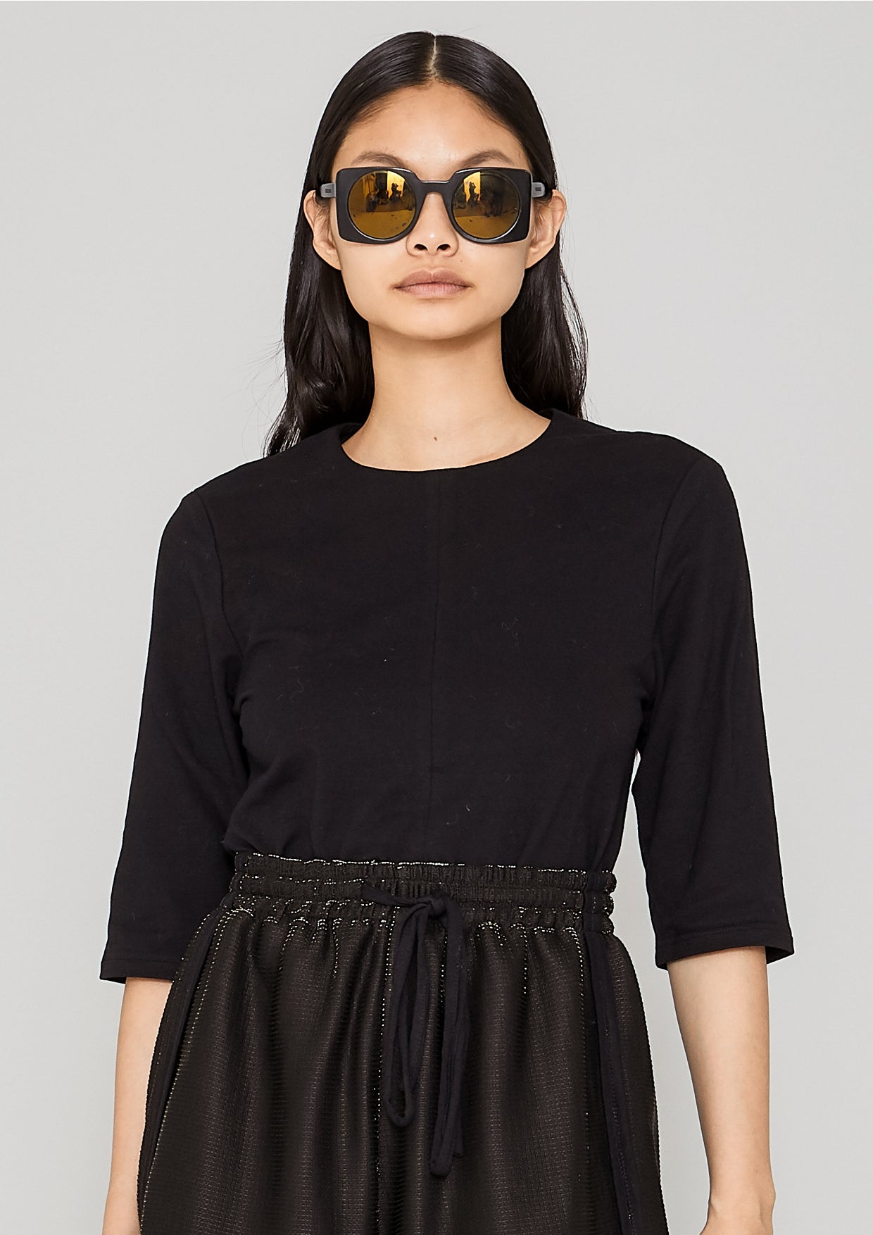 SHIRT SHORT SLEEVES - COTTON JERSEY black - BERENIK