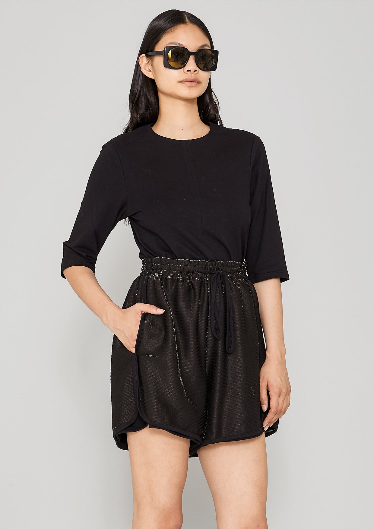SHIRT SHORT SLEEVES - COTTON JERSEY black - BERENIK