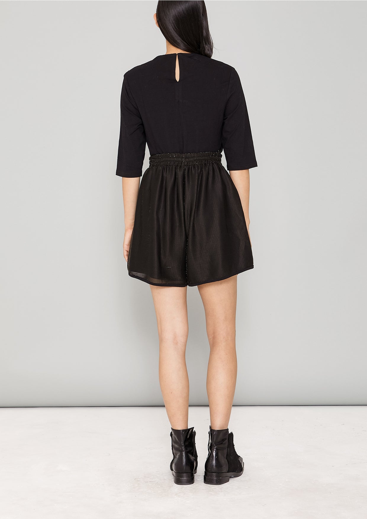 SHIRT SHORT SLEEVES - COTTON JERSEY black - BERENIK