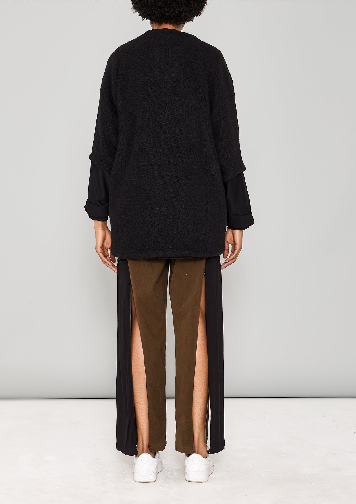 COAT ZIP - WOOL BLEND black - BERENIK