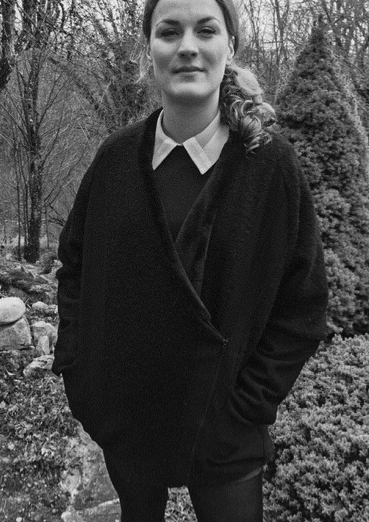 COAT ZIP - WOOL BLEND black - BERENIK