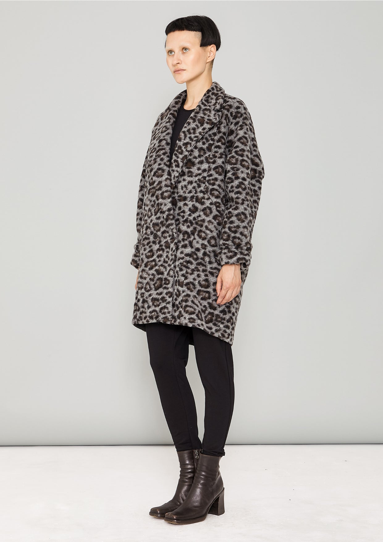 COAT - WOOL COATING animal print - BERENIK