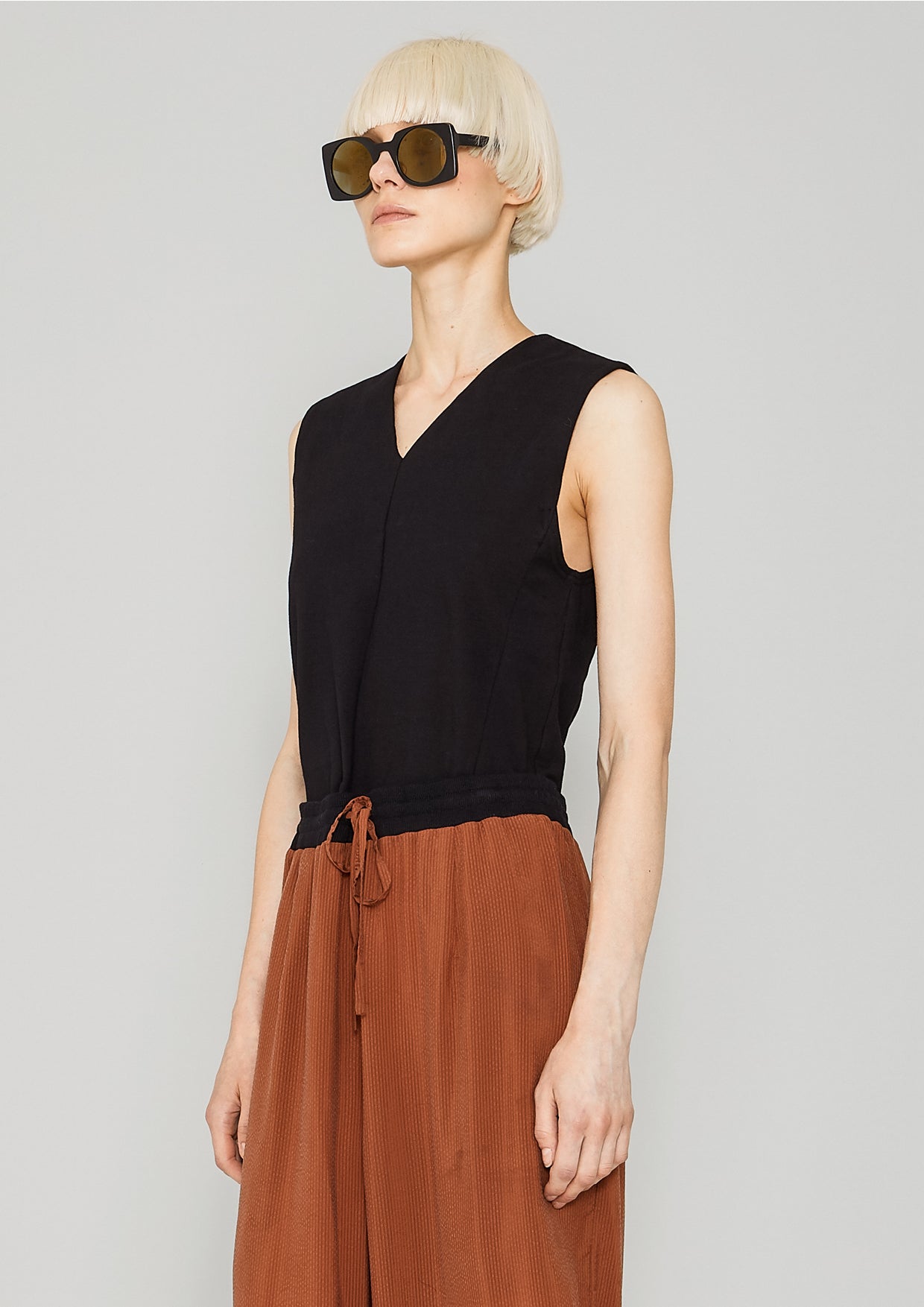 SHIRT SLEEVELESS - COTTON JERSEY black - BERENIK