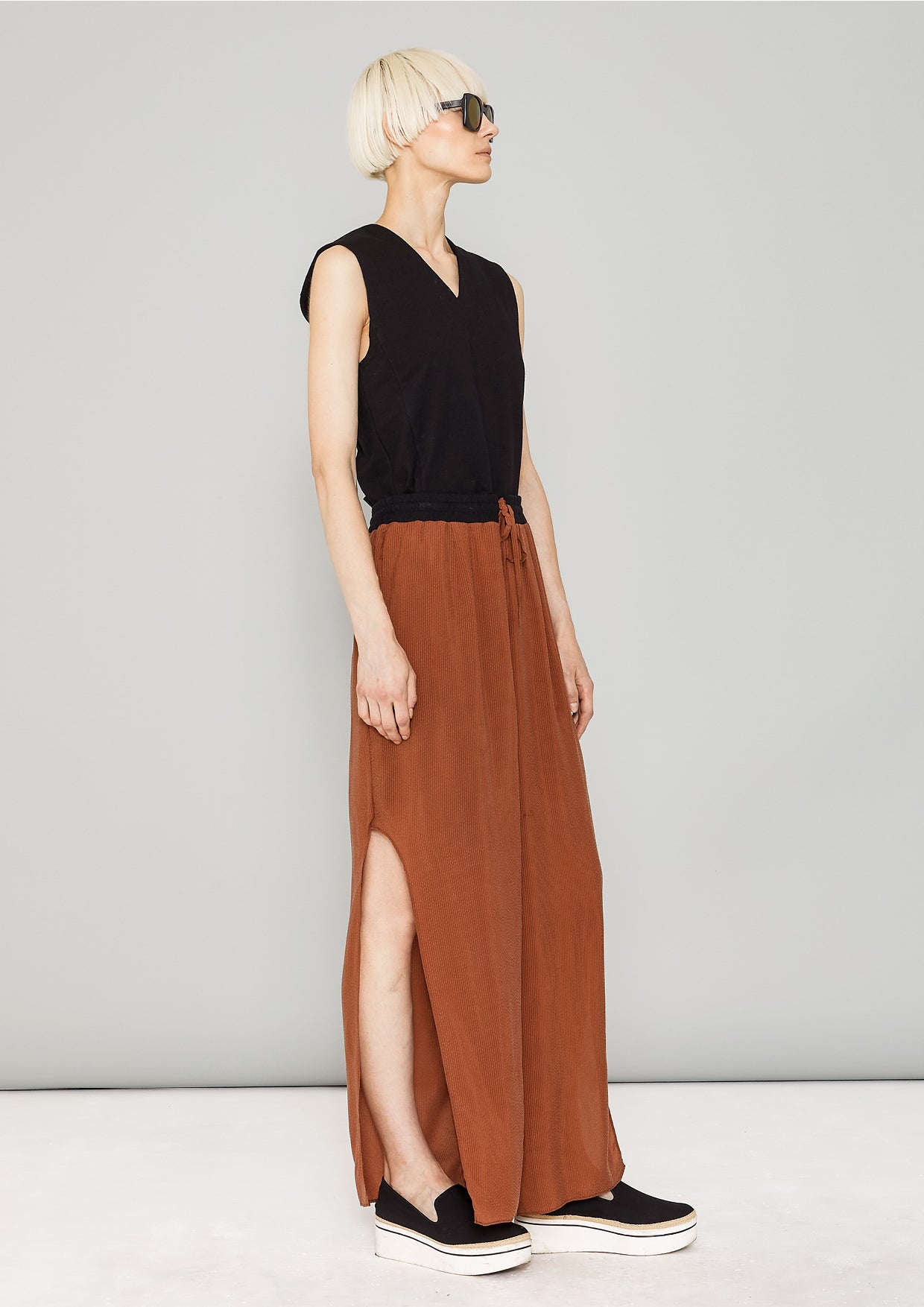 SHIRT SLEEVELESS - COTTON JERSEY black - BERENIK