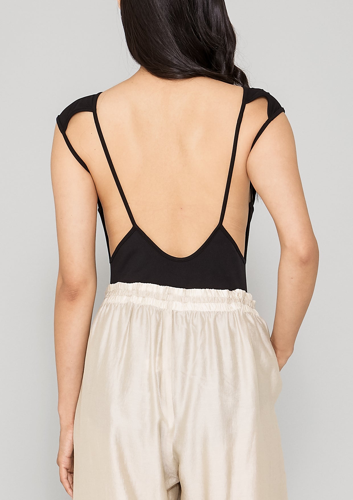 BODYSUIT SLEEVELESS - HIGH DENSIT KNIT black - BERENIK