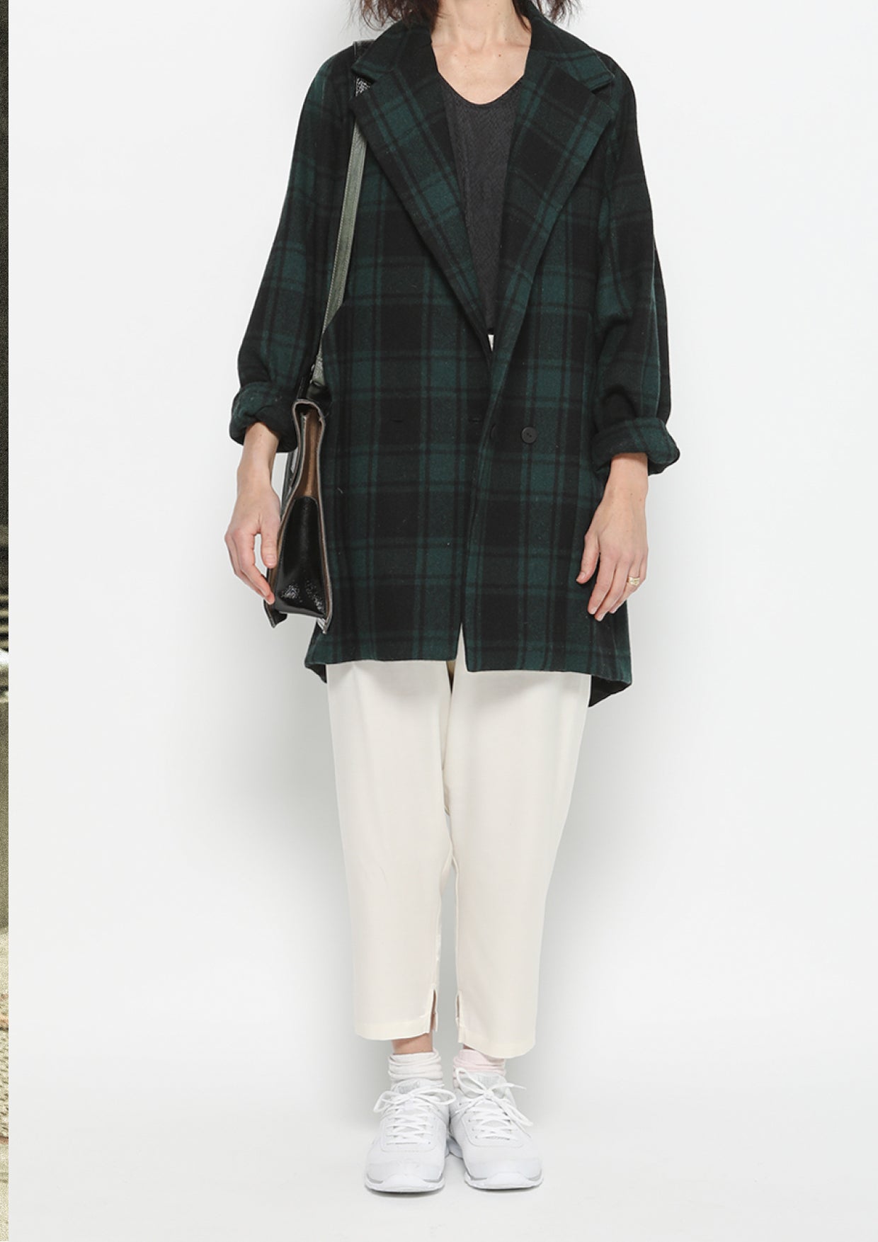 PANTS LOOSE ELASTIC - SILKY RAYON SATIN white - BERENIK