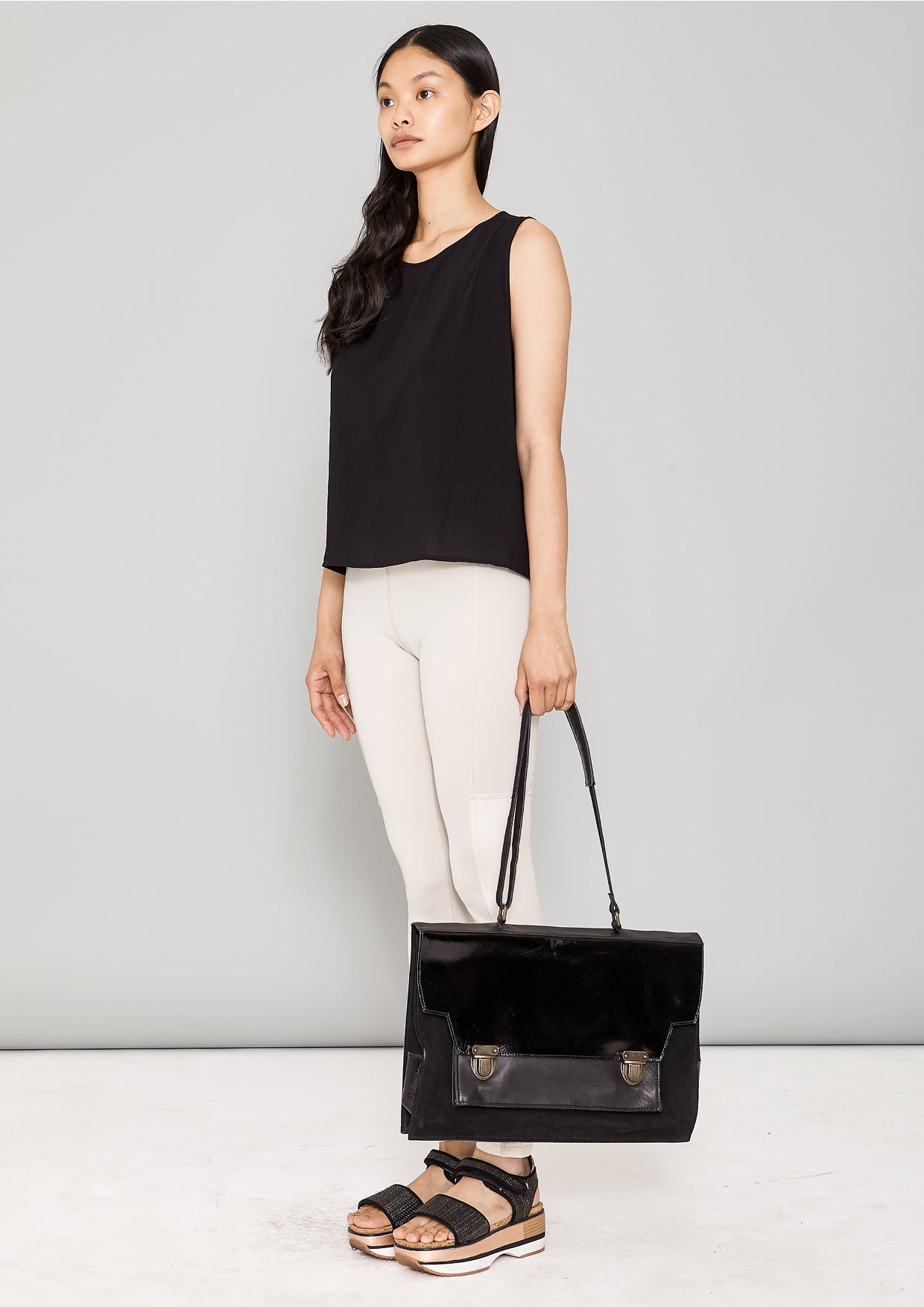 LEGGINS - white mat/shiny - BERENIK