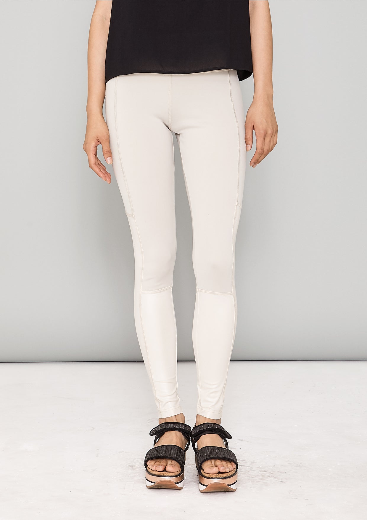 LEGGINS - white mat/shiny - BERENIK