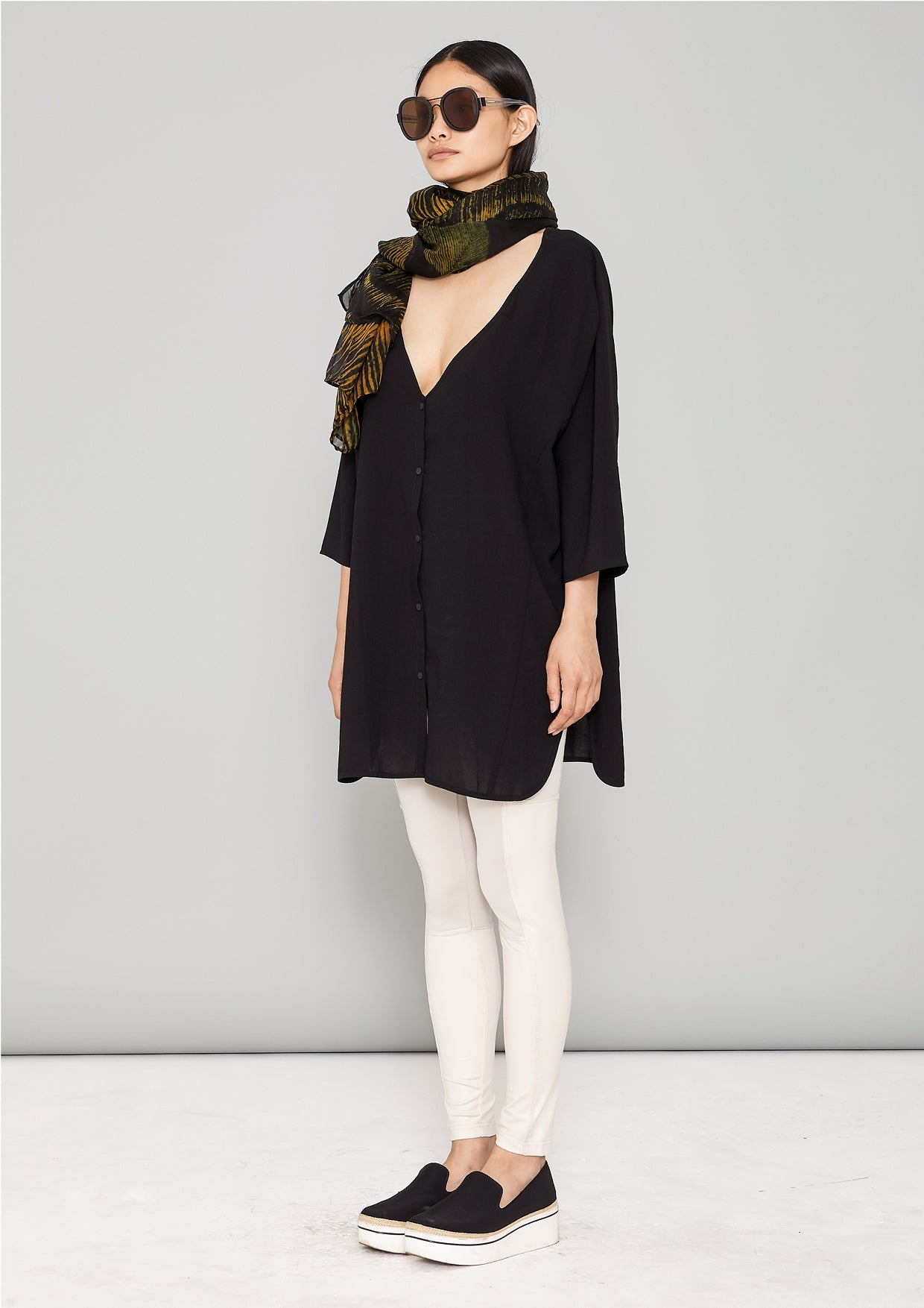 LEGGINS - white mat/shiny - BERENIK