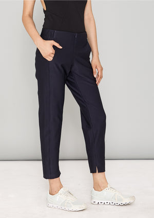 TROUSERS STRETCH - JACQUARD STRETCH dark blue - BERENIK