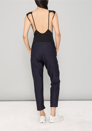 TROUSERS STRETCH - JACQUARD STRETCH dark blue - BERENIK