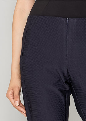 TROUSERS STRETCH - JACQUARD STRETCH dark blue - BERENIK