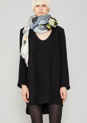 SWEATER/DRESS SIDE ZIP - WOOL BLEND black - BERENIK