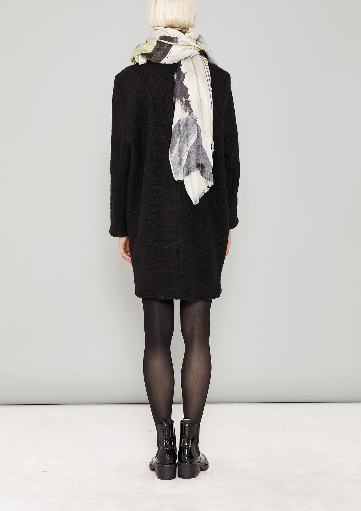 SWEATER/DRESS SIDE ZIP - WOOL BLEND black - BERENIK