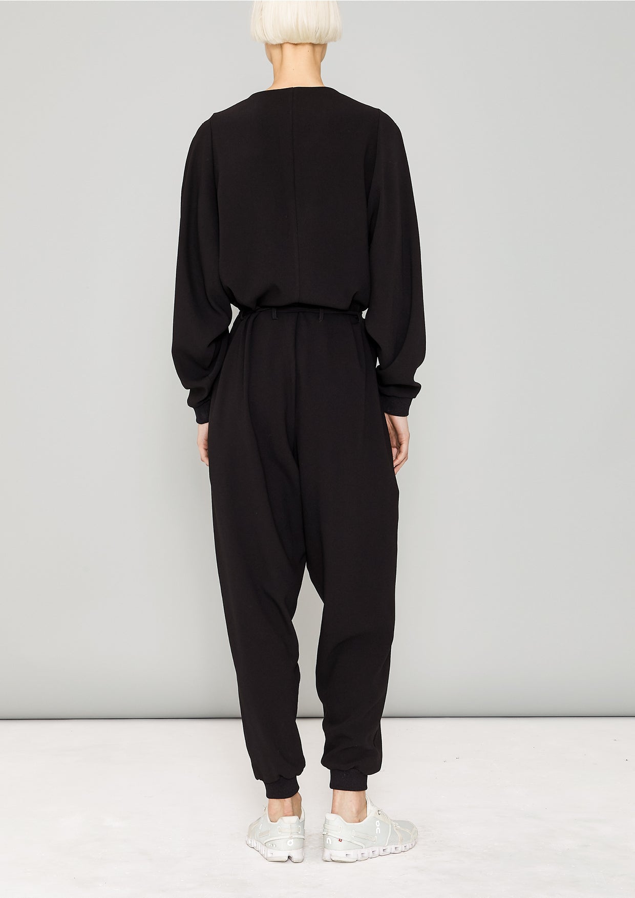JUMPSUIT LONG OVERSIZED - HEAVY DRAPING black - BERENIK