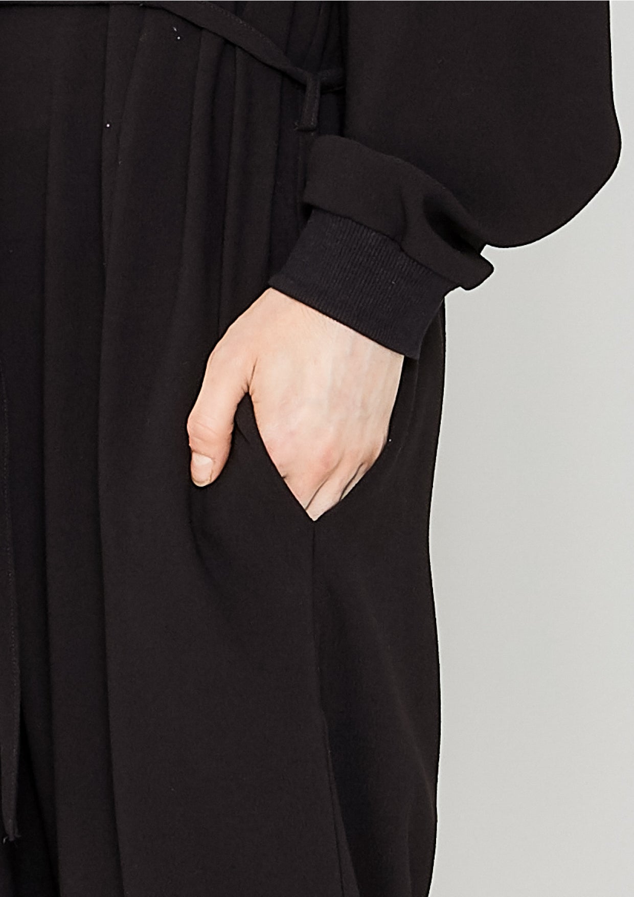JUMPSUIT LONG OVERSIZED - HEAVY DRAPING black - BERENIK