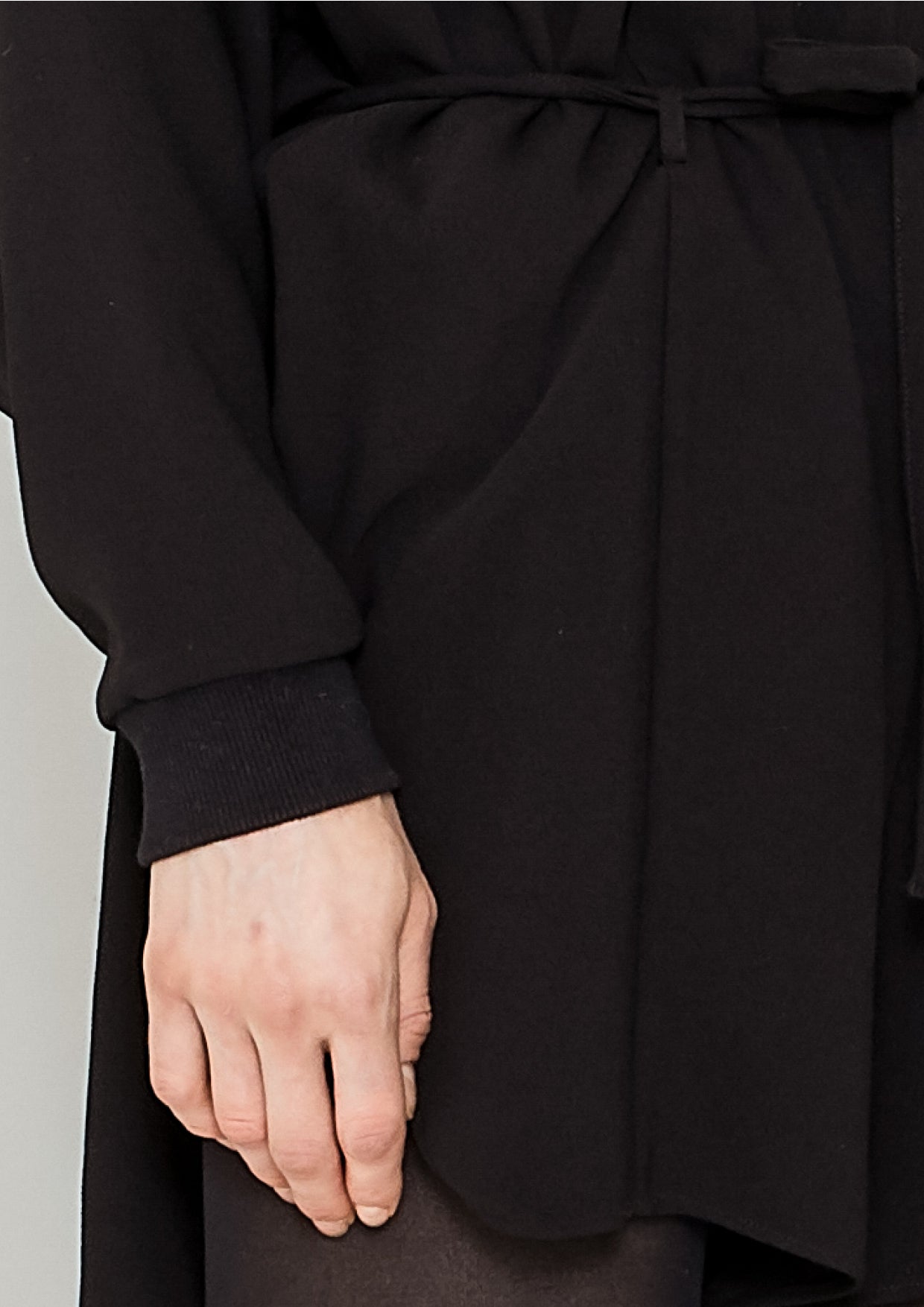 JUMPSUIT SHORT OVERSIZED -  HEAVY DRAPING black - BERENIK