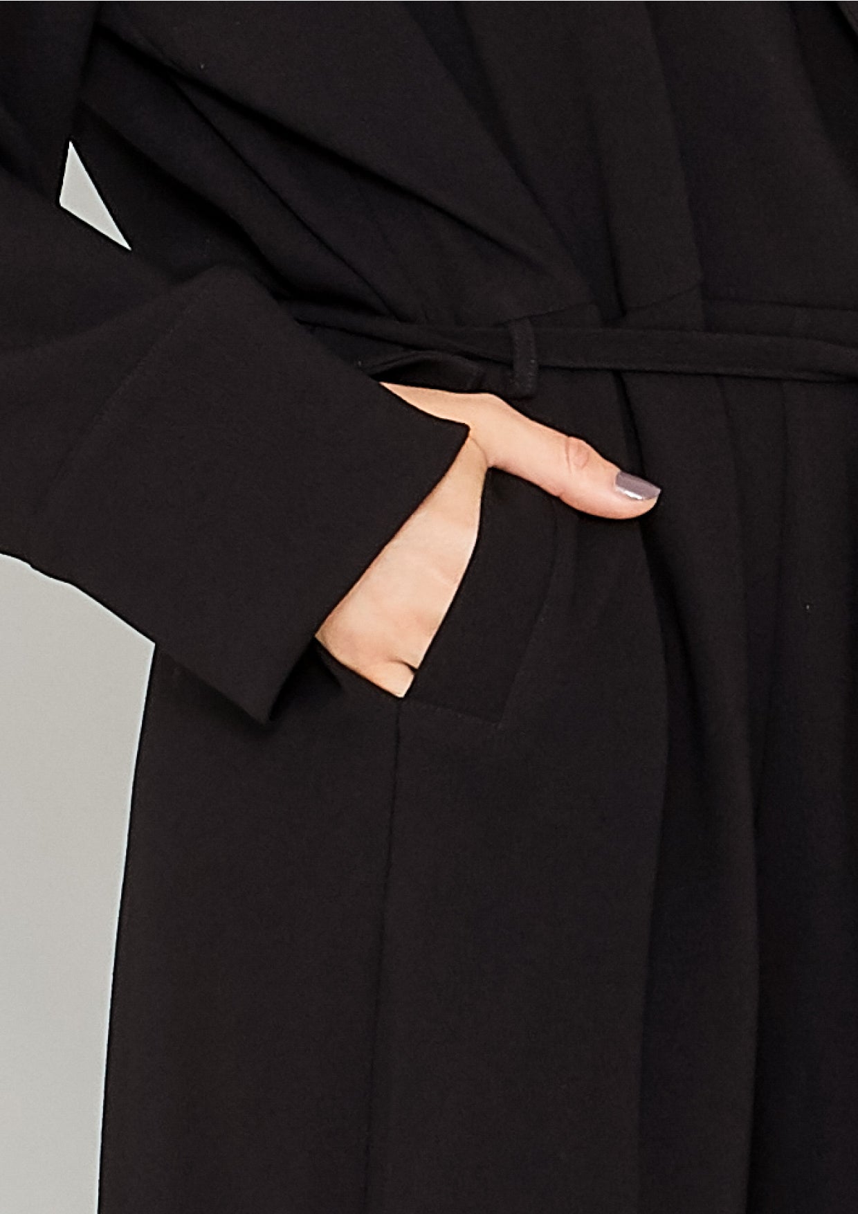 JUMPSUIT REVERS LONG - HEAVY DRAPING black - BERENIK