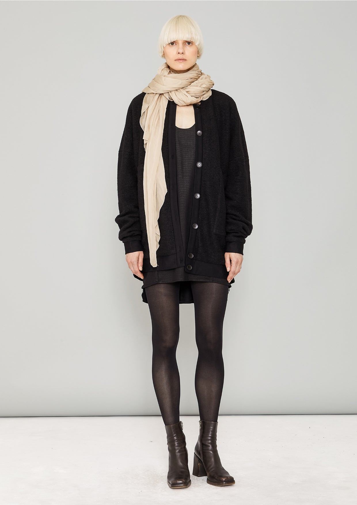 SCARF - SILK MOUSSELINE beige - BERENIK