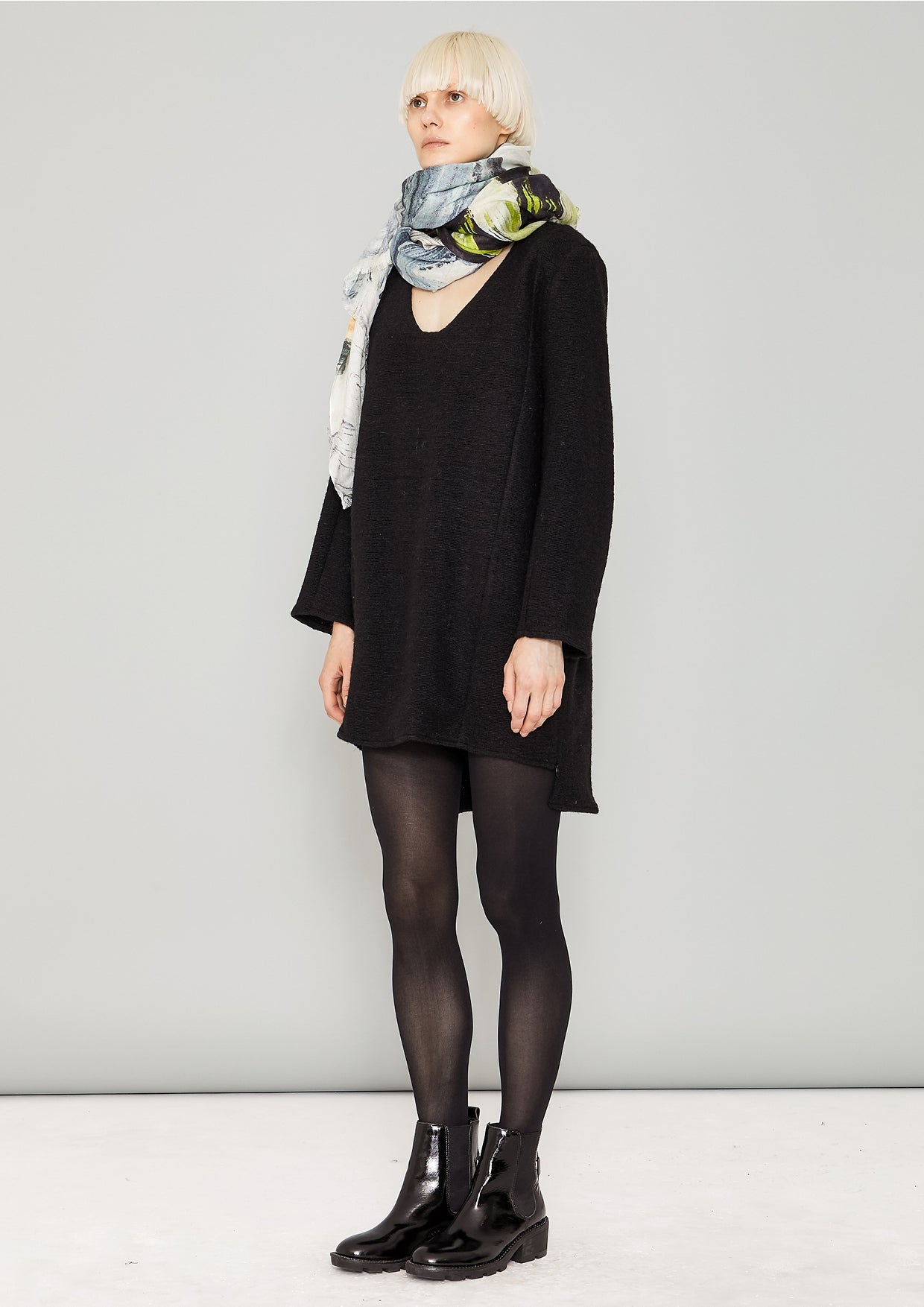 SCARF FRINGE - SOFT MODAL printed drawings - BERENIK