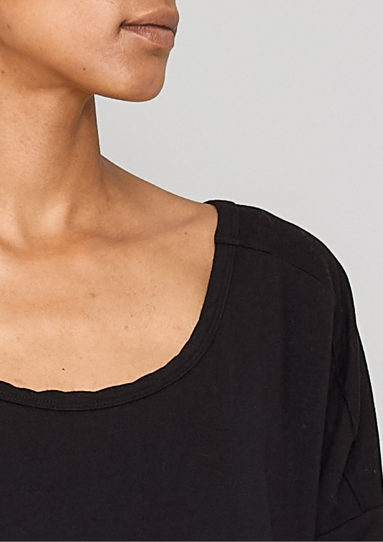 SWEATER TIGHT SLEEVES - COTTON JERSEY black - BERENIK