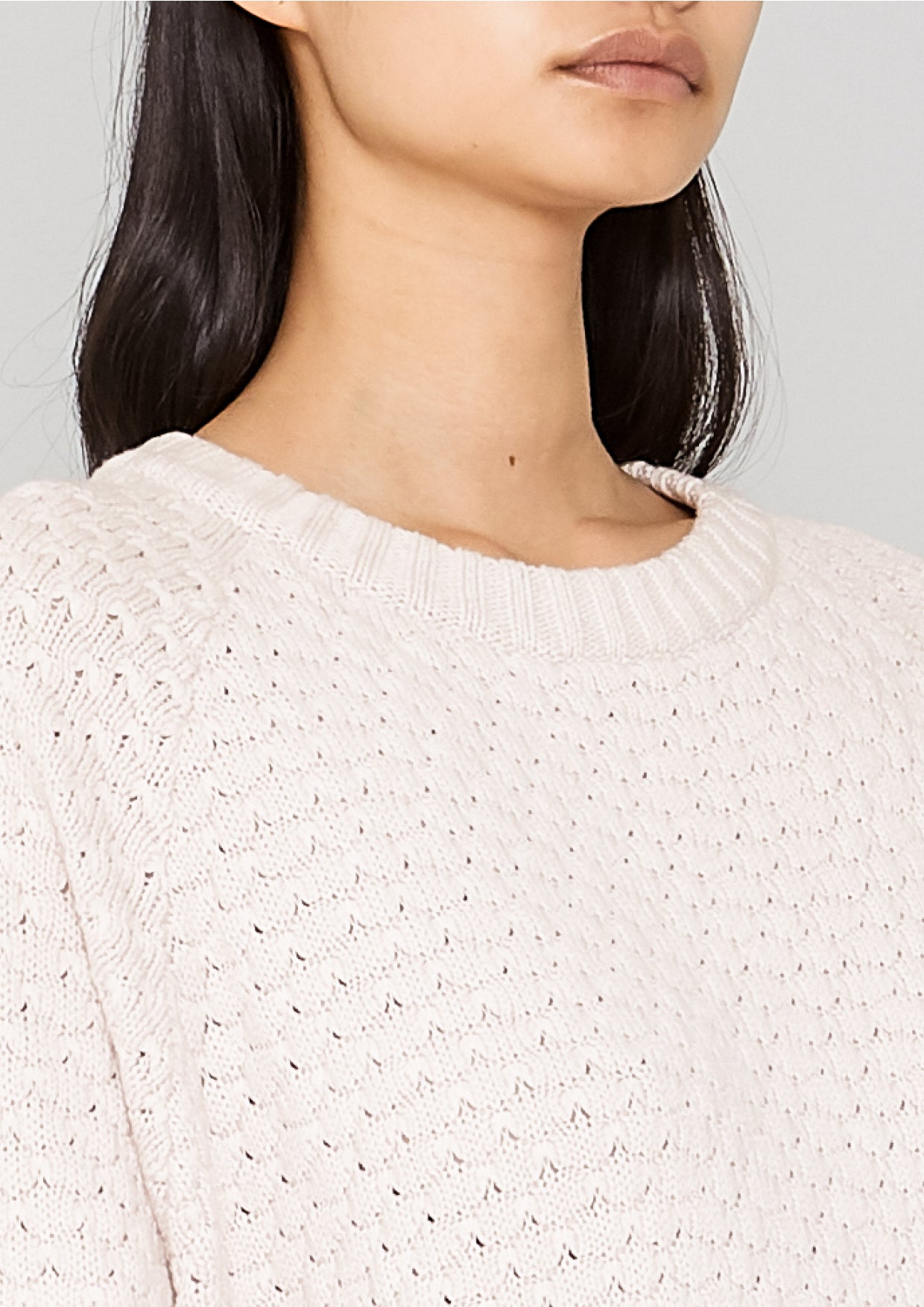 SWEATER OVERSIZE - KNIT PEARL ivory - BERENIK