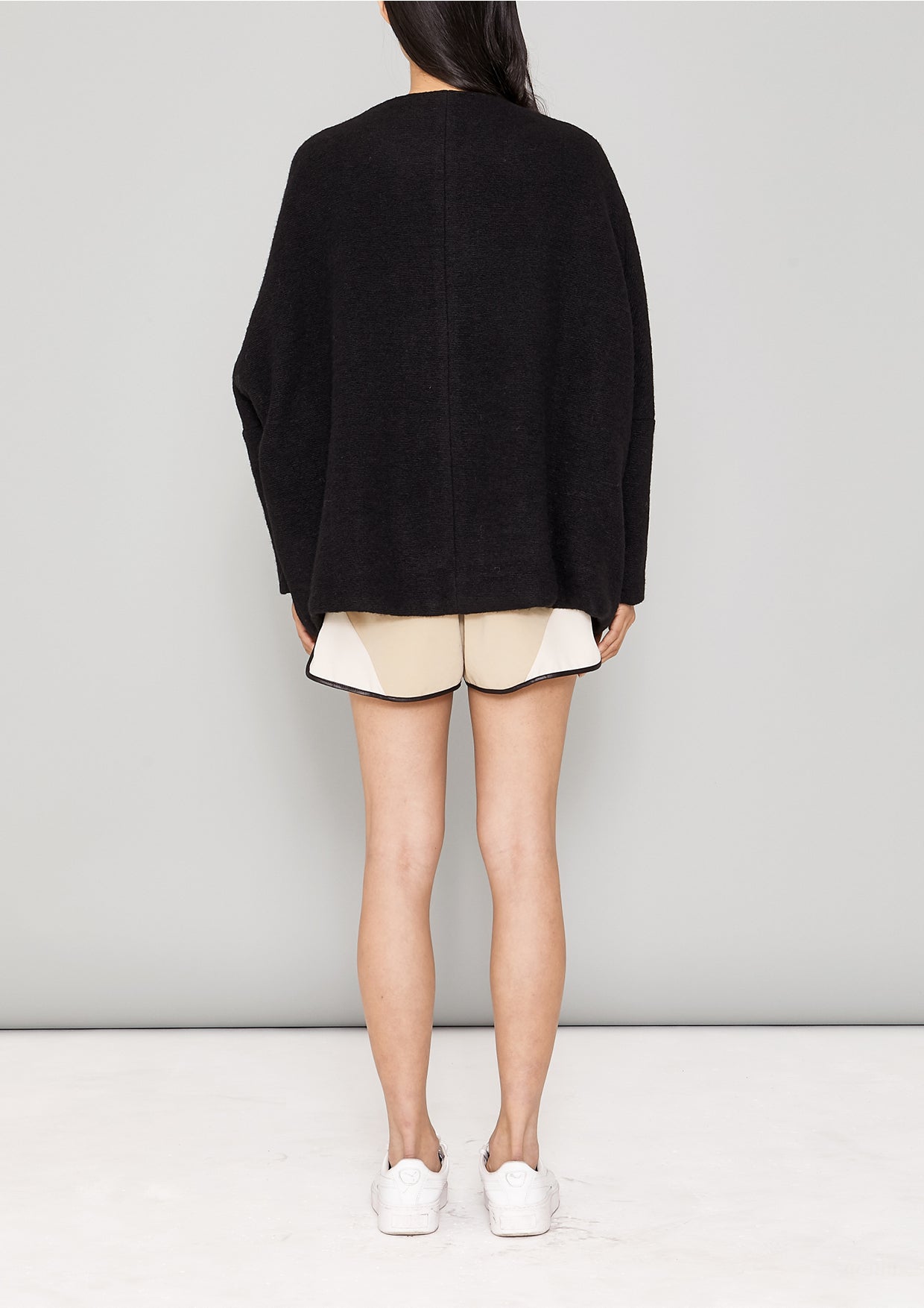 SWEATER POCKETS - WOOL BLEND black - BERENIK