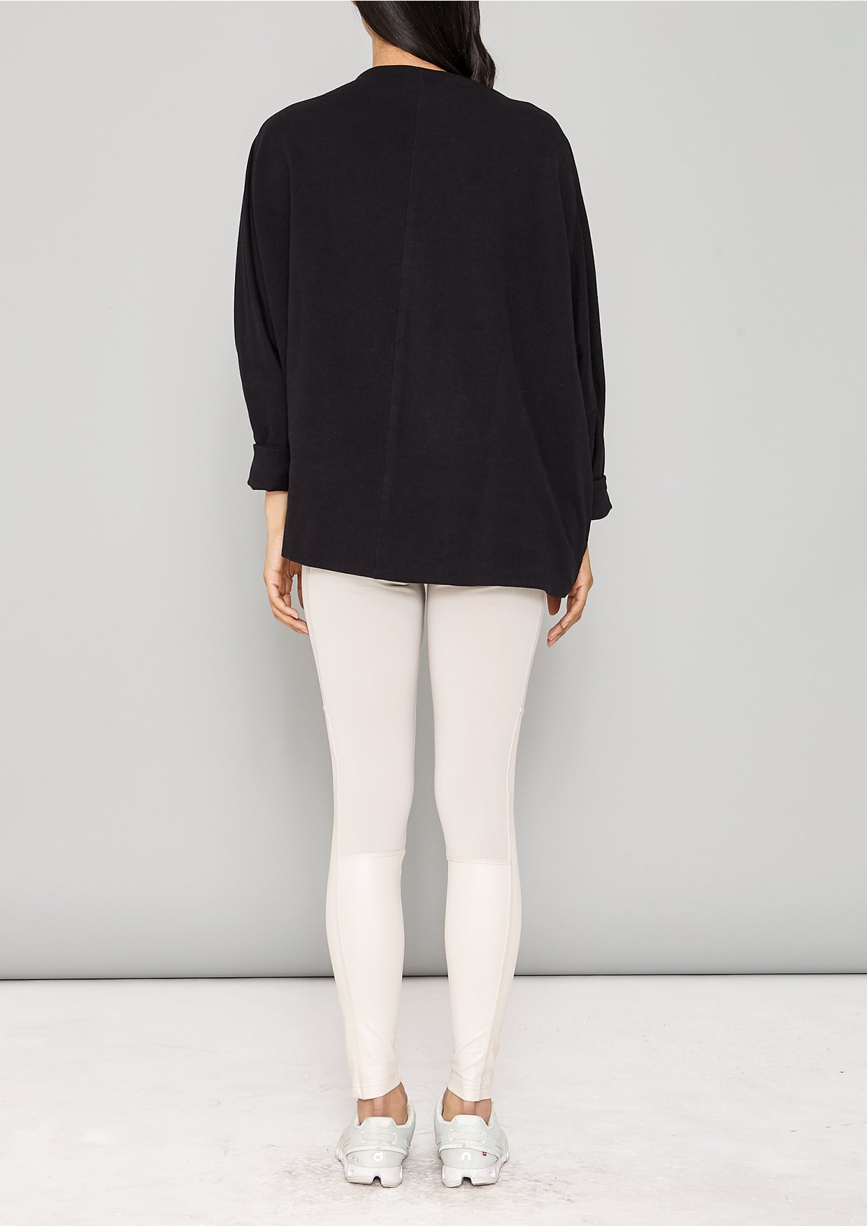 SWEATER POCKETS - COTTON JERSEY black - BERENIK