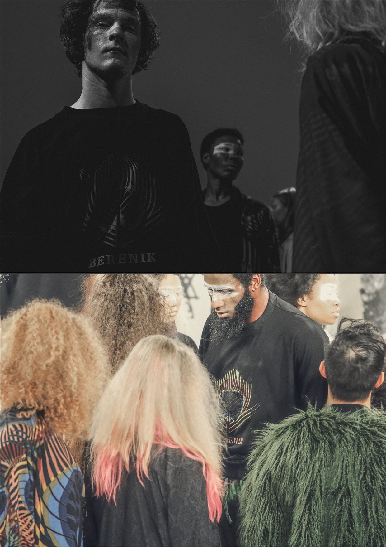 SWEATER OVERSIZED - black with logo embroidery - BERENIK