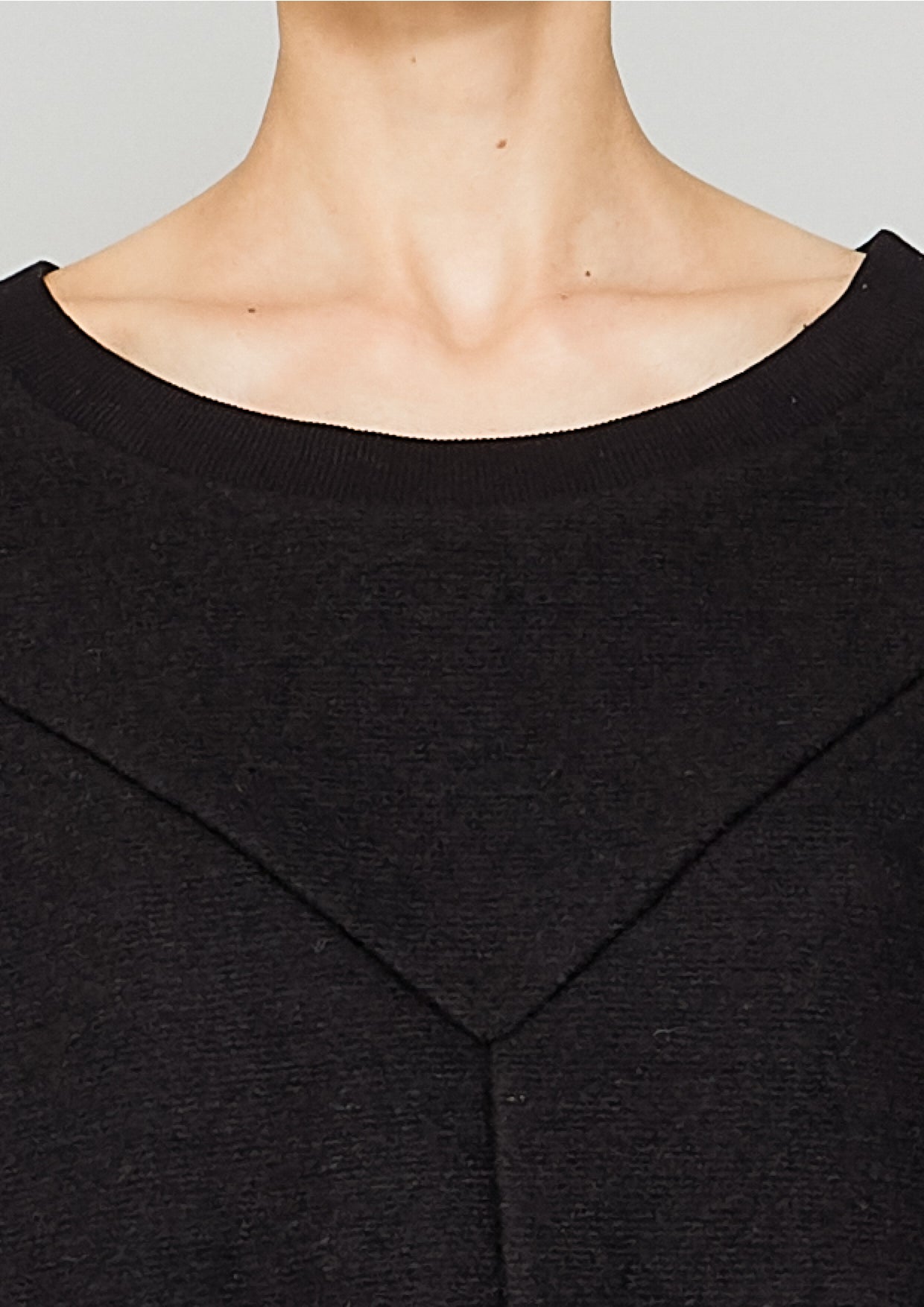 SWEATER PATCHWORK - WOOL BLEND black - BERENIK