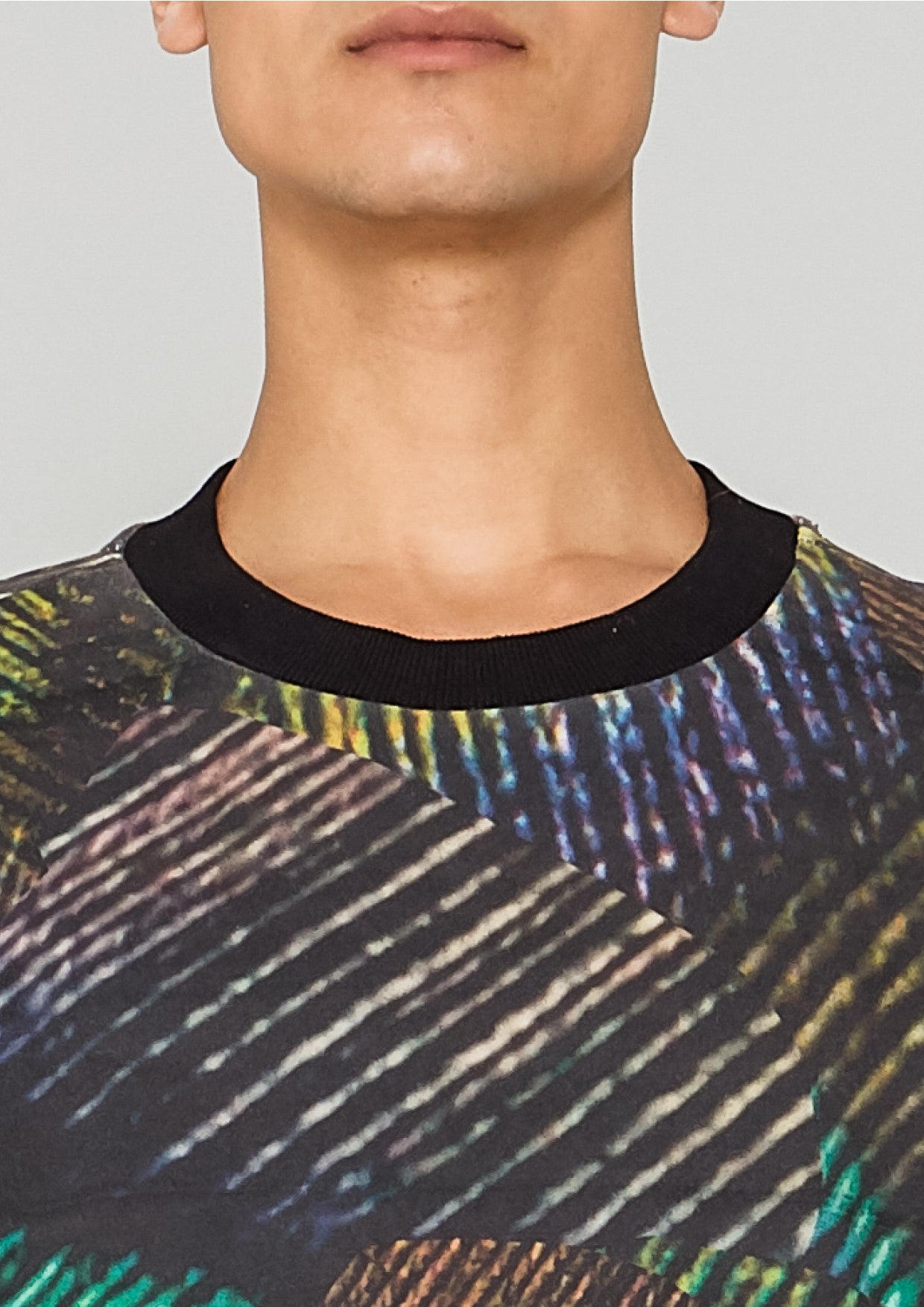 SWEATER OVERSIZED - COTTON JERSEY printed peacock - BERENIK