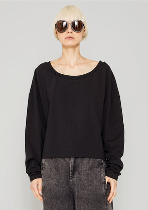 SHIRT LONG SLEEVES - COTTON JERSEY black - BERENIK