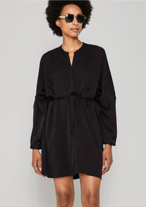 BLOUSE/DRESS - HEAVY DRAPING black - BERENIK