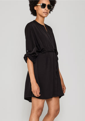 BLOUSE/DRESS - HEAVY DRAPING black - BERENIK