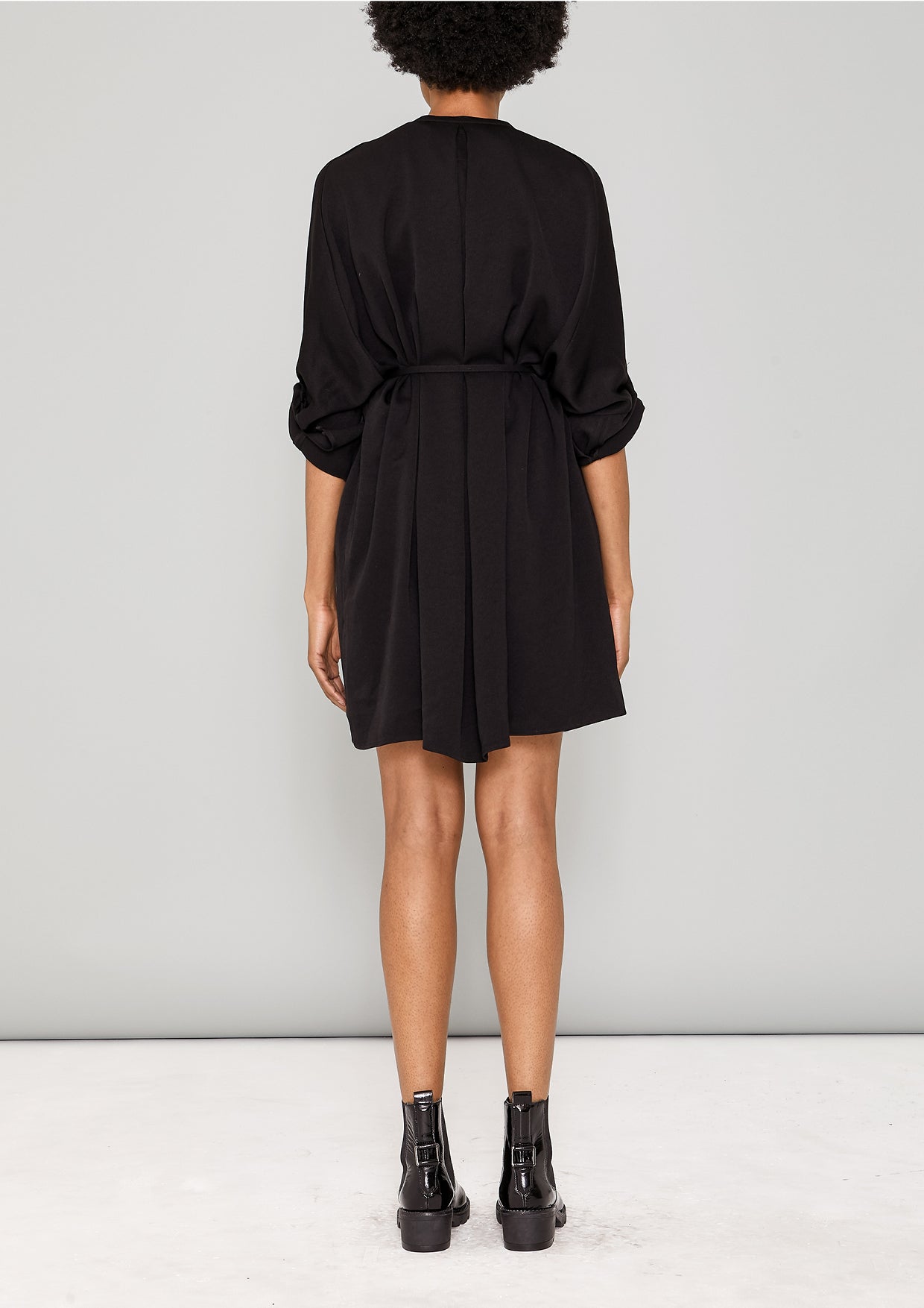 BLOUSE/DRESS - HEAVY DRAPING black - BERENIK