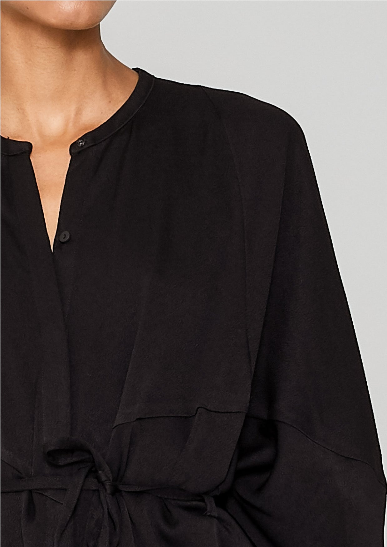 BLOUSE/DRESS - HEAVY DRAPING black - BERENIK