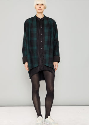 BLOUSE COLLAR - SILKY RAYON SATIN black - BERENIK