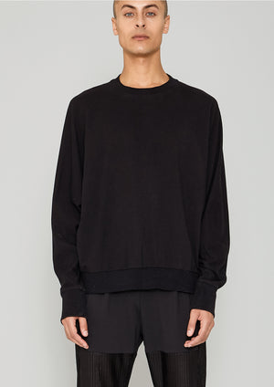 SWEATER OVERSIZED - COTTON JERSEY black - BERENIK